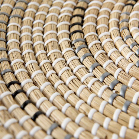Avel Light Brown Seagrass W/Dark Brown String Round Wall Hanging Plate by Mercana at Eve Furniture