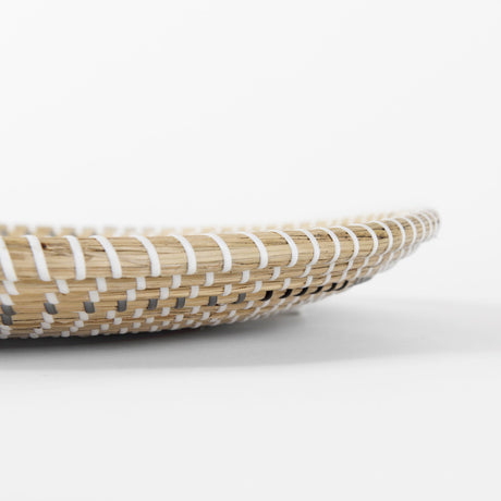 Avel Light Brown Seagrass W/Dark Brown String Round Wall Hanging Plate by Mercana at Eve Furniture