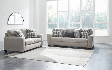 Avenal Park Flannel Sofa and Loveseat by Ashley at Eve Furniture