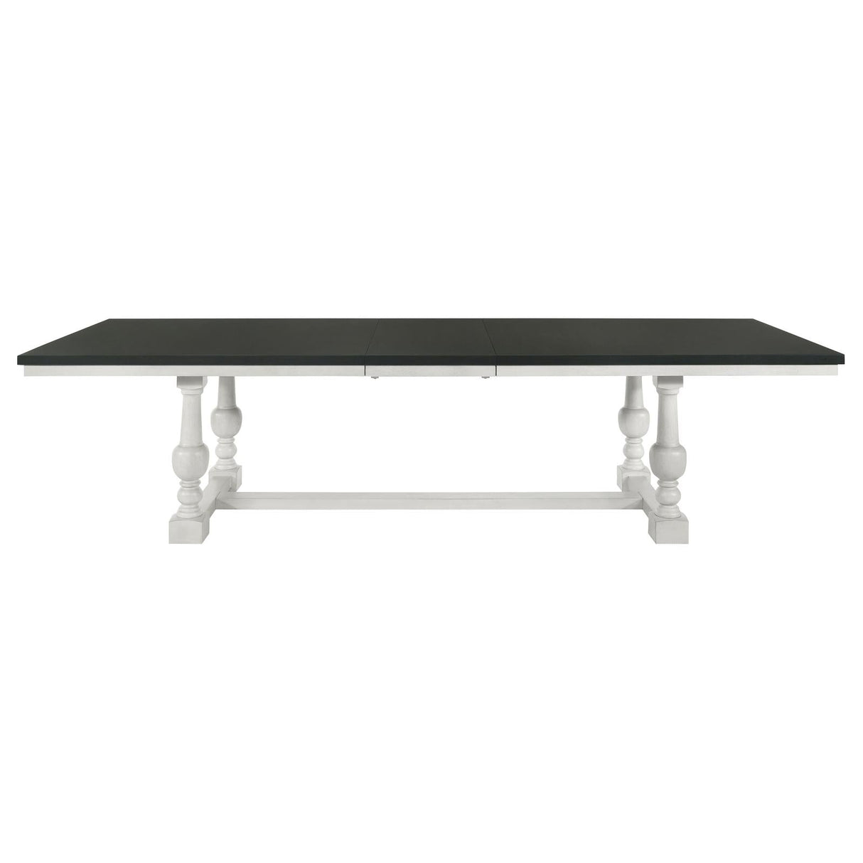 Aventine Rectangular Dining Table with Extension Leaf Charcoal and Vintage Chalk