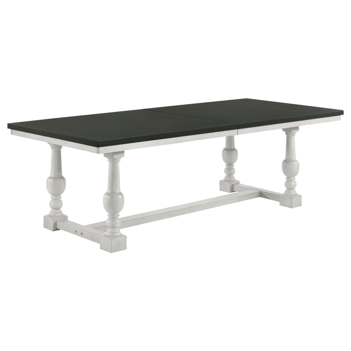 Aventine Rectangular Dining Table with Extension Leaf Charcoal and Vintage Chalk