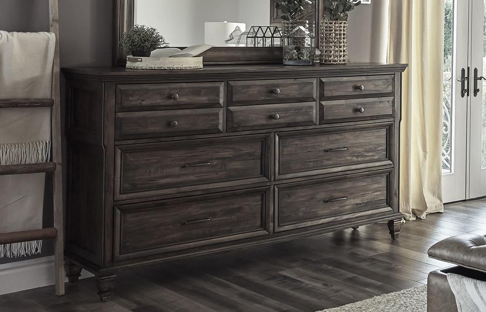 Avenue Weathered Burnished Brown 8-Drawer Dresser