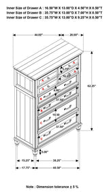 Avenue Gray 8-Drawer Rectangular Chest