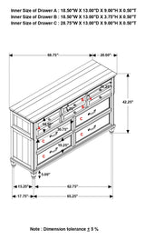 Avenue Gray 8-Drawer Rectangular Dresser