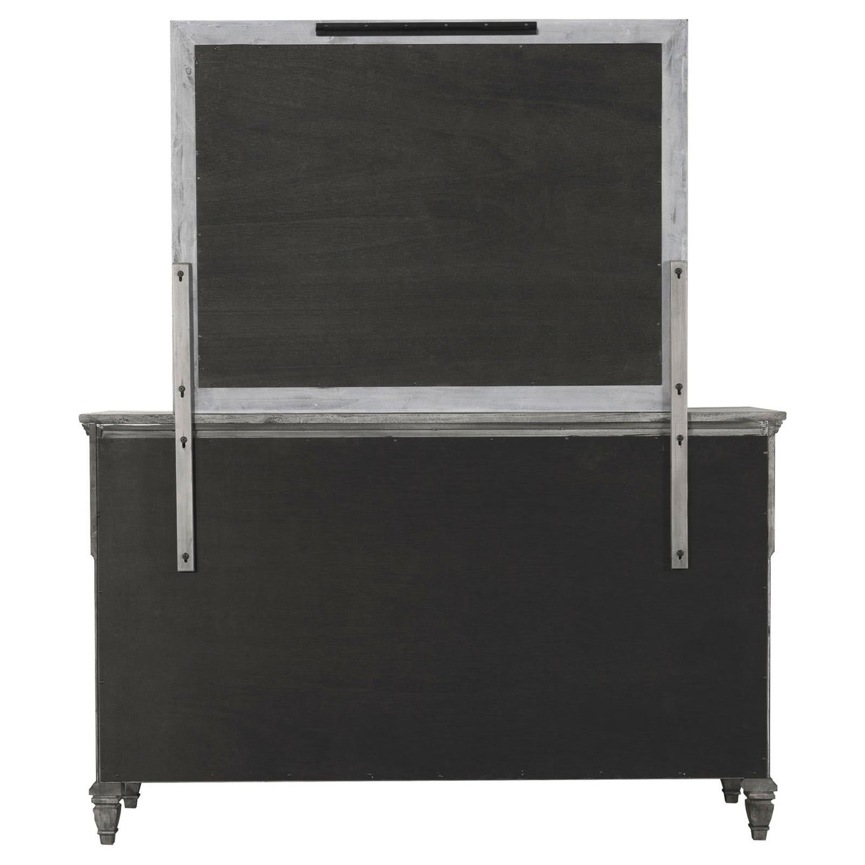 Avenue 8-drawer Rectangular Dresser with Mirror Grey