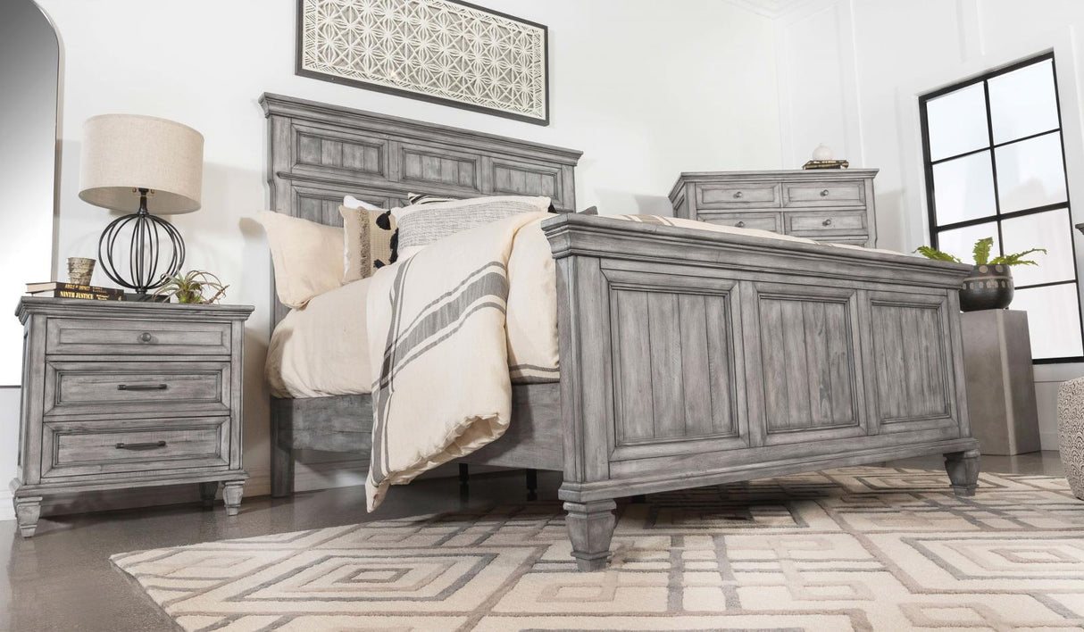 Avenue California King Panel Bed Gray