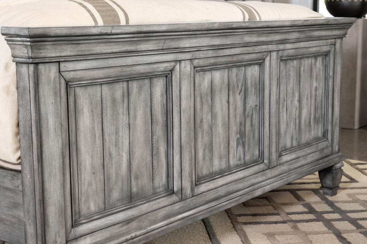 Avenue California King Panel Bed Gray