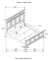 Avenue Eastern King Panel Bed Gray