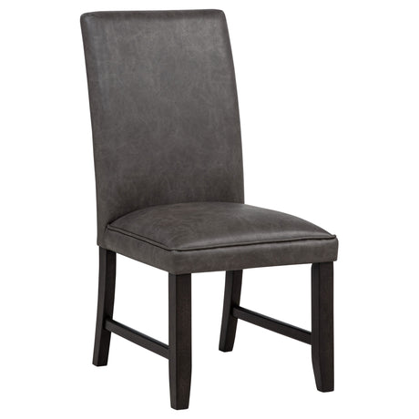 Averill Dark Grey and Coffee Bean 7-piece White Marble Top Dining Set by Coaster at Eve Furniture