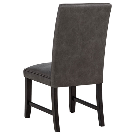 Averill Dark Grey and Coffee Bean 7-piece White Marble Top Dining Set by Coaster at Eve Furniture