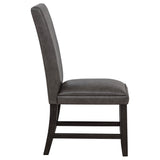 Averill Dark Grey Faux Leather Upholstered Dining Side Chair (Set of 2) by Coaster at Eve Furniture