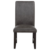 Averill Dark Grey Faux Leather Upholstered Dining Side Chair (Set of 2) by Coaster at Eve Furniture