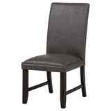 Averill Dark Grey Faux Leather Upholstered Dining Side Chair (Set of 2) by Coaster at Eve Furniture