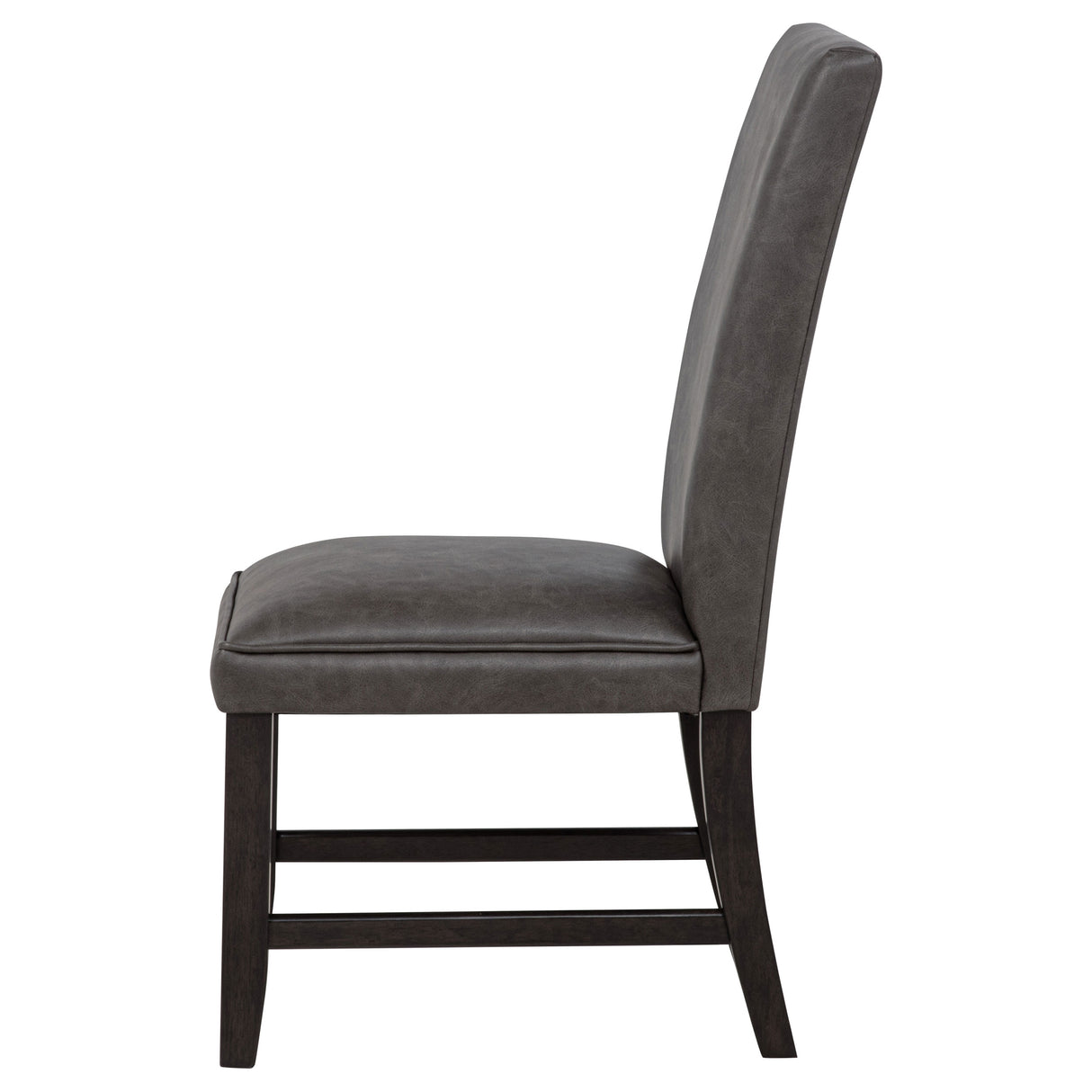 Averill Dark Grey Faux Leather Upholstered Dining Side Chair (Set of 2) by Coaster at Eve Furniture