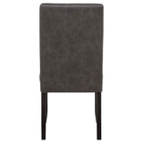 Averill Dark Grey Faux Leather Upholstered Dining Side Chair (Set of 2) by Coaster at Eve Furniture