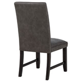 Averill Dark Grey Faux Leather Upholstered Dining Side Chair (Set of 2) by Coaster at Eve Furniture