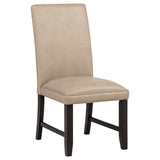 Averill Tan & Coffee Bean 7-Piece White Marble Top Dining Set by Coaster at Eve Furniture