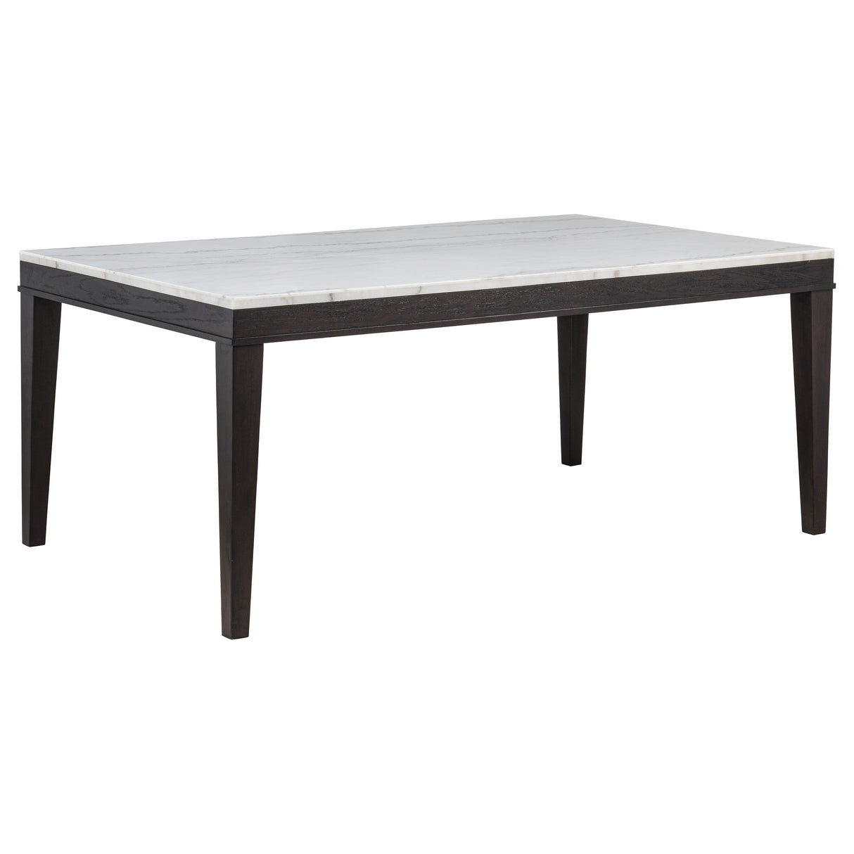Averill Tan & Coffee Bean 7-Piece White Marble Top Dining Set by Coaster at Eve Furniture