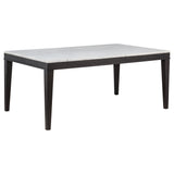 Averill Tan & Coffee Bean 7-Piece White Marble Top Dining Set by Coaster at Eve Furniture