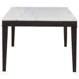 Averill Tan & Coffee Bean 7-Piece White Marble Top Dining Set by Coaster at Eve Furniture