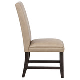 Averill Tan Faux Leather Upholstered Dining Side Chair (Set of 2) by Coaster at Eve Furniture