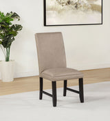 Averill Tan Faux Leather Upholstered Dining Side Chair (Set of 2) by Coaster at Eve Furniture