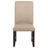 Averill Tan Faux Leather Upholstered Dining Side Chair (Set of 2) by Coaster at Eve Furniture