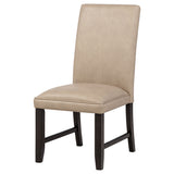 Averill Tan Faux Leather Upholstered Dining Side Chair (Set of 2) by Coaster at Eve Furniture