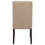 Averill Tan Faux Leather Upholstered Dining Side Chair (Set of 2) by Coaster at Eve Furniture