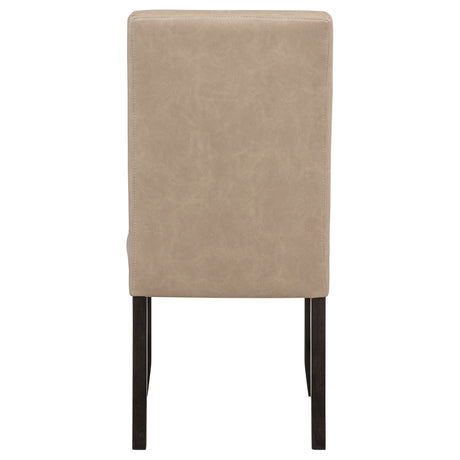 Averill Tan Faux Leather Upholstered Dining Side Chair (Set of 2) by Coaster at Eve Furniture