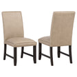 Averill Tan Faux Leather Upholstered Dining Side Chair (Set of 2) by Coaster at Eve Furniture
