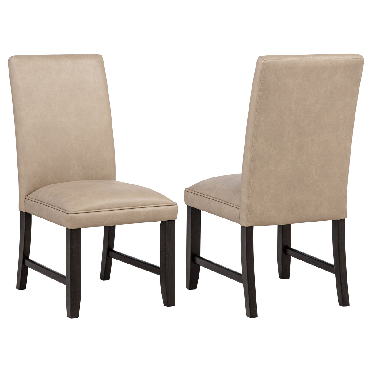 Averill Tan Faux Leather Upholstered Dining Side Chair (Set of 2) by Coaster at Eve Furniture