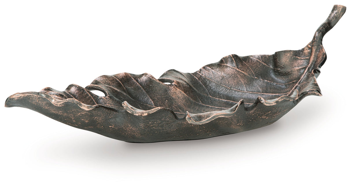 Avermund Antique Copper Finish Sculpture by Ashley at Eve Furniture