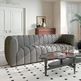 Aversa Charcoal Gray Sofa & Loveseat by Furniture of America at Eve Furniture
