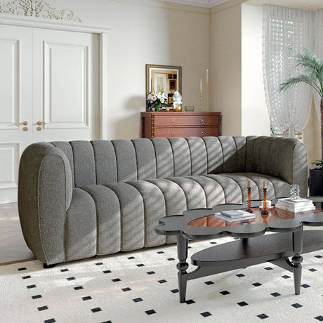 Aversa Charcoal Gray Sofa & Loveseat by Furniture of America at Eve Furniture