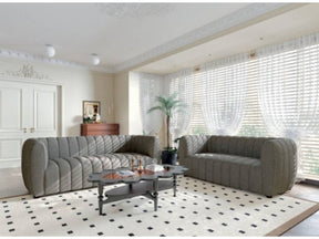 Aversa Charcoal Gray Sofa & Loveseat by Furniture of America at Eve Furniture