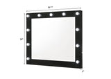 Avery Black Makeup Vanity Set with Lighted Mirror by Crown Mark at Eve Furniture