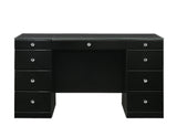 Avery Black Makeup Vanity Set with Lighted Mirror by Crown Mark at Eve Furniture