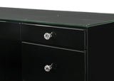 Avery Black Makeup Vanity Set with Lighted Mirror by Crown Mark at Eve Furniture