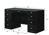 Avery Black Makeup Vanity Set with Lighted Mirror by Crown Mark at Eve Furniture