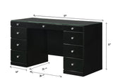 Avery Black Makeup Vanity Set with Lighted Mirror by Crown Mark at Eve Furniture