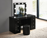 Avery Black Vanity Set w/LED Mirror