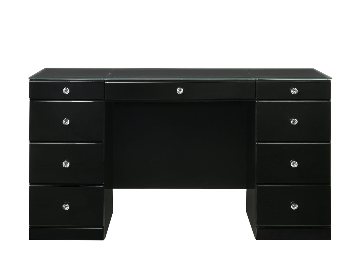 Avery Black Vanity Set w/LED Mirror