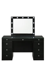 Avery Black Vanity Set w/LED Mirror