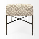 Avery II 55L x 17W Off White Upholstered Seat With Metal Base Accent Bench by Mercana at Eve Furniture