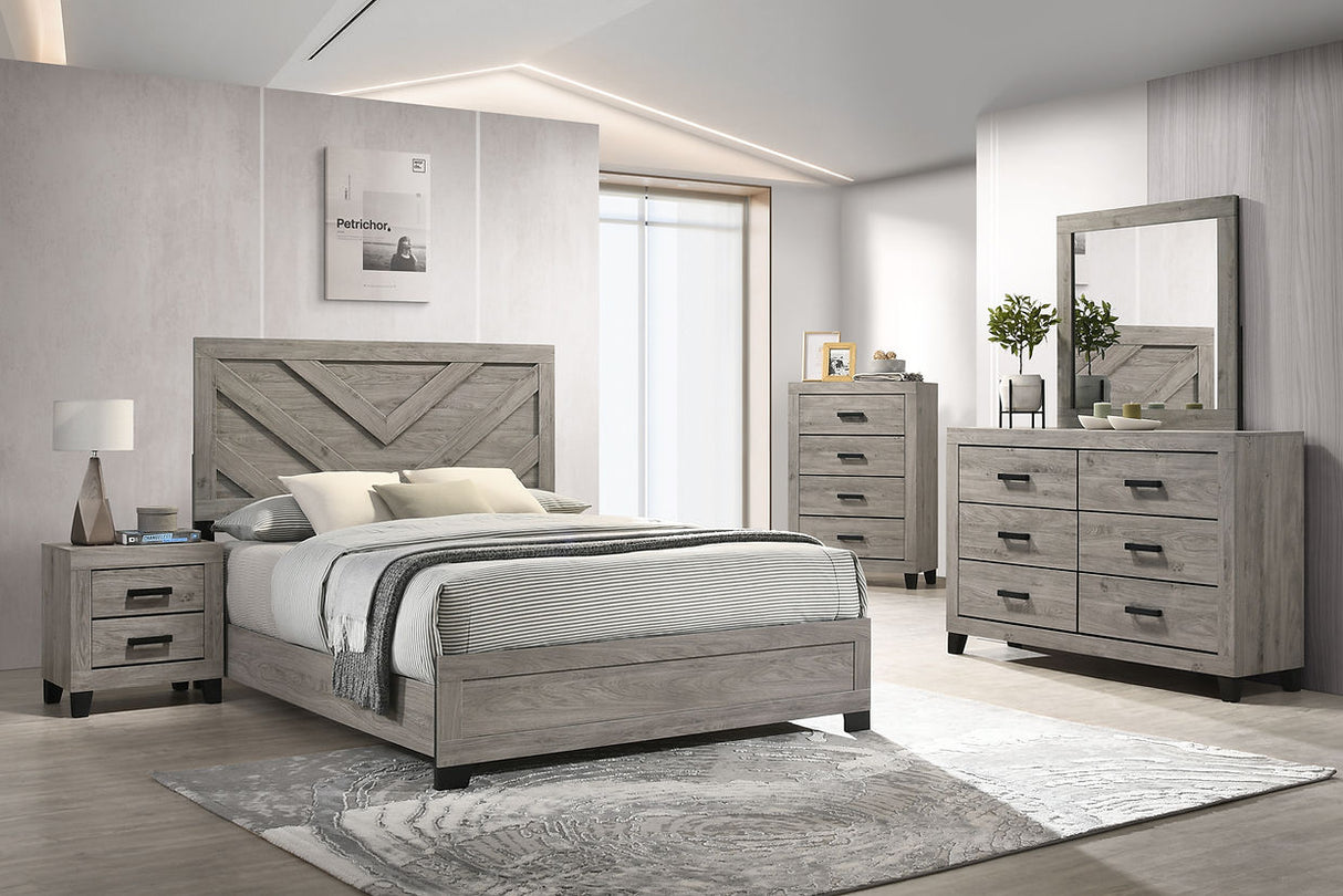 Avery Light Grey Panel Bedroom Set by New Era Innovations at Eve Furniture