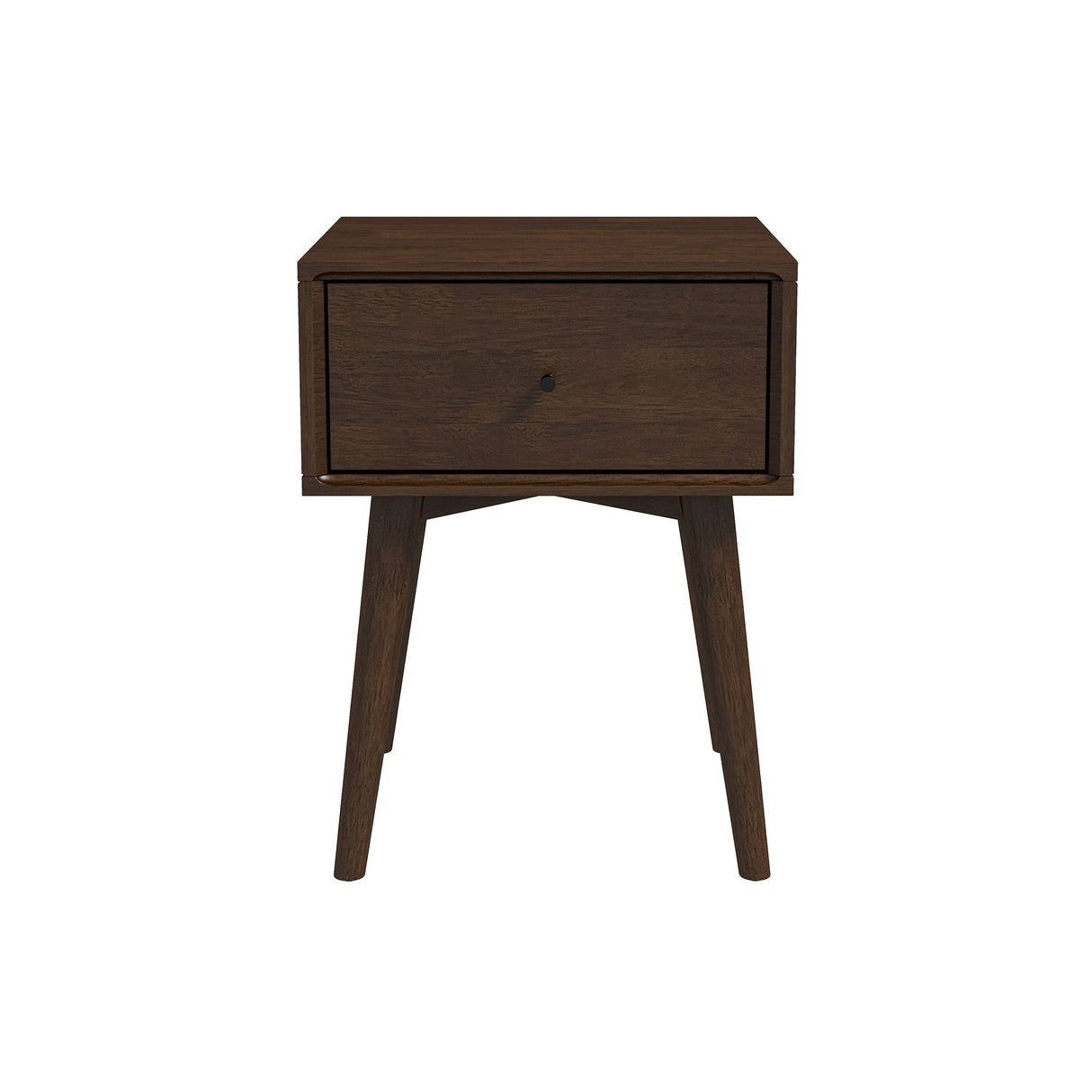 Avery Solid Wood Walnut Night Stand with Single Drawer by Ashcroft Furniture at Eve Furniture