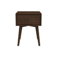 Avery Solid Wood Walnut Night Stand with Single Drawer by Ashcroft Imports at Eve Furniture