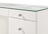 Avery White Vanity Set w/LED Mirror & Stool