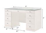 Avery White Vanity Set w/LED Mirror & Stool